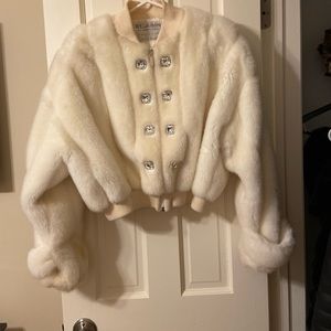 St. John Faux Fur Bomber Jacket